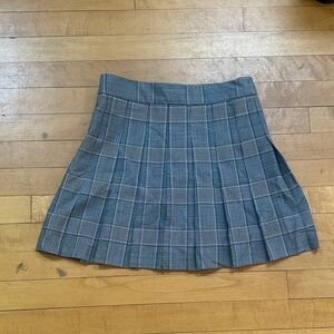 Sunday Best Blue Plaid A-Line Skirt